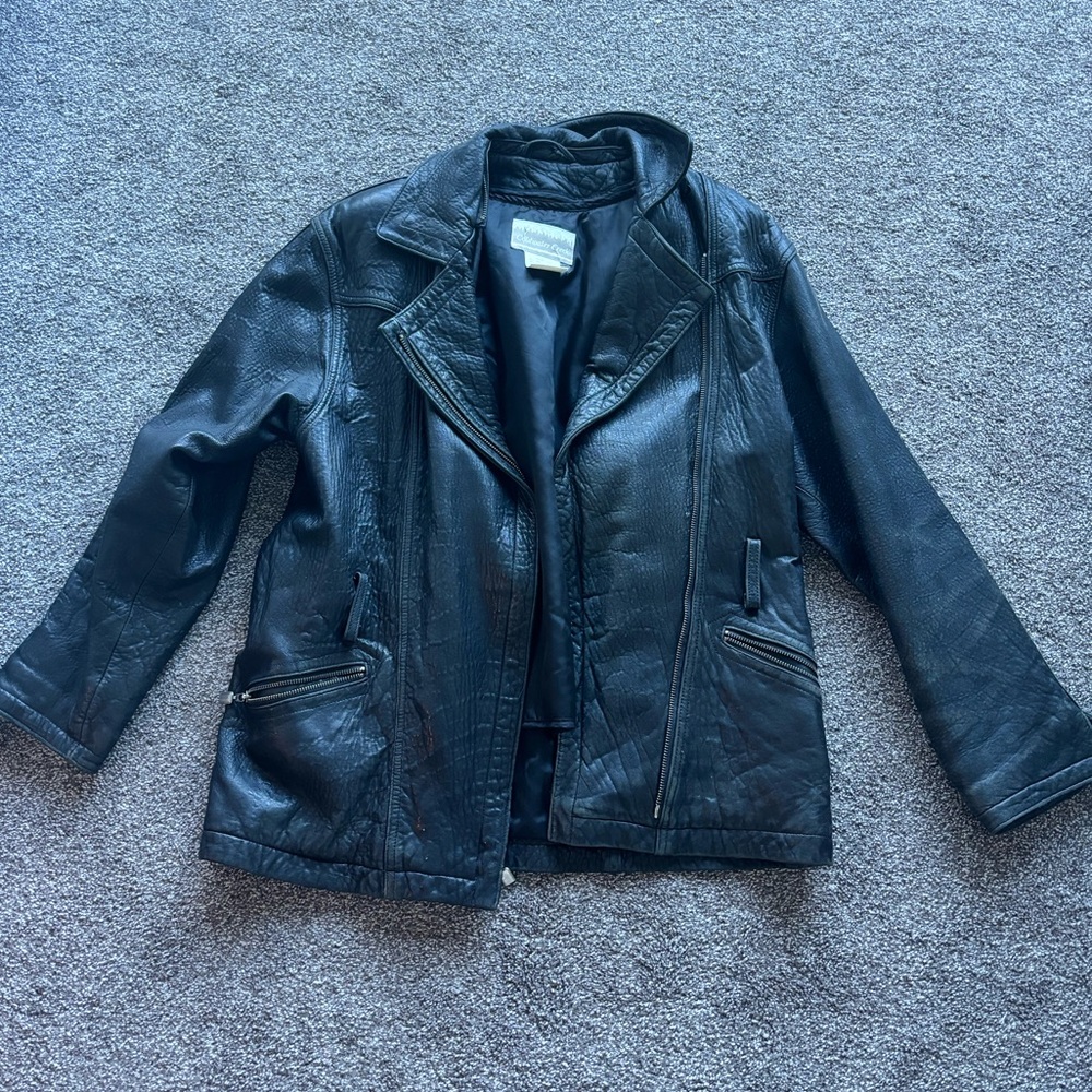 Vintage Coldwater Creek Black Leather Jacket